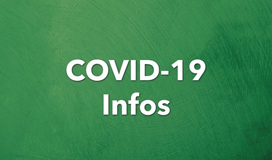 Covid-19 Infos auf grünem Hintergrund